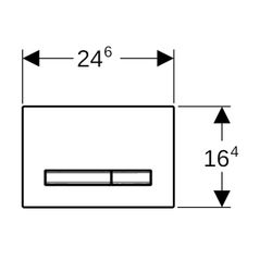 Geberit Sigma 50 Drückerplatte, 2-Mengen-Spülung, Square, Weiß, Metallfarbe verchrom... GEBERIT-115788112 4025416453192 (Abb. 1)