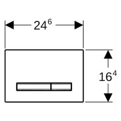 Geberit Drückerplatte Sigma50, 2-Mengen-Spülung, Square, Sandgrau, Metallfarbe verch... GEBERIT-115788JL2 4025410946973 (Abb. 1)