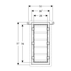 Geberit Duofix Element für Nischenablagebox 50x87x15cm mit Einlegeböden... GEBERIT-111590001 4025416452607 (Abb. 1)