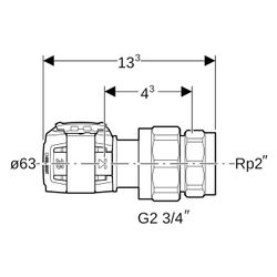 Geberit FlowFit Übergangsverschraubung mit Innengewinde bleifreie Siliziumbronze, D ... GEBERIT-620606001 4025416628194 (Abb. 1)