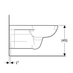 Geberit Renova Comfort Wand-WC Tiefspüler, verlängerte Ausladung Tiefe 70cm, Weiß... GEBERIT-208520000 4022009344035 (Abb. 1)