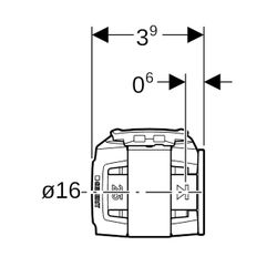 Geberit FlowFit Rohr-Endstopfen bleifreie Siliziumbronze, d 16mm... GEBERIT-620740001 4025416630401 (Abb. 1)