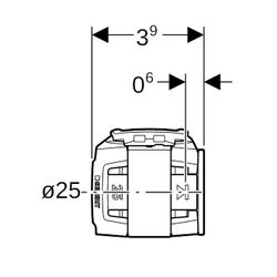 Geberit FlowFit Rohr-Endstopfen bleifreie Siliziumbronze, d 25mm... GEBERIT-620742001 4025416630531 (Abb. 1)