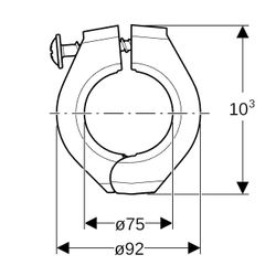 Geberit Fixpunktbefestigung PA 66, di 75mm... GEBERIT-619737001 4025416603290 (Abb. 1)