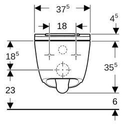 Geberit AquaClean Sela Dusch-WC, spülrandlos, 37,5x40x57cm, Keramik, Weiß... GEBERIT-146226011 4025410121875 (Abb. 1)