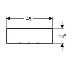 Geberit Smyle Square Wandablage, 45x14,8x15cm, Lava pulverbeschichtet matt, Weiß lac... GEBERIT-500362001 4025416360292 (Abb. 1)