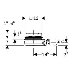 Geberit Varino Bodeneinlauf horizontal, d50 d 50mm... GEBERIT-388032001 4025416353126 (Abb. 1)