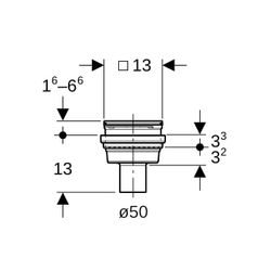 Geberit Varino Bodeneinlauf vertikal, d50 d 50mm... GEBERIT-388033001 4025416362531 (Abb. 1)