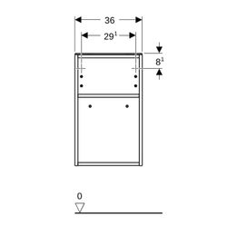 Geberit Smyle Square Seitenschrank offen, 36x60x29,9cm, Weiß lackiert hochglänzend... GEBERIT-500358001 4025416358473 (Abb. 1)