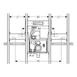 Geberit GIS Set für ONE Waschtisch verkürzte Ausladung, ONE Wandarmatur, UP-Drehgeru... GEBERIT-461471001 4025416699675 (Abb. 1)