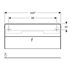 Geberit ONE Unterschrank für Waschtisch, 2 Schubladen, verkürzte Ausladung, 104,5x46... GEBERIT-500386011 4025410572387 (Abb. 1)