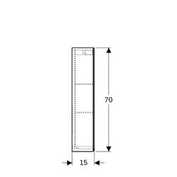 Geberit Option Spiegelschrank, Beleuchtung, 2 Türen, 60x70x15cm, CEE 7/4,7/3, verspi... GEBERIT-500582001 4025416533832 (Abb. 1)
