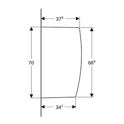 Geberit Urinaltrennwand LxBxH 40x10x70cm, Weiß... GEBERIT-110000000 4022009323962 (Abb. 1)