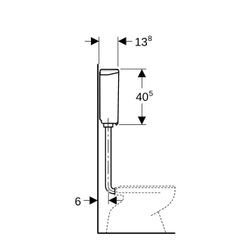 Geberit Aufputz 140 Aufputzspülkasten 2-Mengen-Spülung Bahama-Beige... GEBERIT-140305101 4025416068792 (Abb. 1)