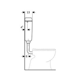 Geberit Aufputz 127 Aufputzspülkasten Spül-Stopp-Spülung Bahama-Beige... GEBERIT-127000101 4025416009092 (Abb. 1)