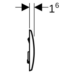 Geberit Betätigungsplatte Kappa20, 2-Mengen-Spülung, Kunststoff, Weiß, 115228111... GEBERIT-115228111 4025416838685 (Abb. 1)