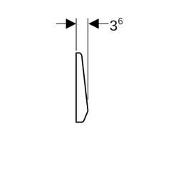 Geberit Highline Drückerplatte für Spül-Stopp-Spülung, verschraubbar, Edelstahl gebü... GEBERIT-115151001 4025416003380 (Abb. 1)