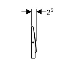 Geberit Mambo Drückerplatte, für Spül-Stopp-Spülung, verschraubbar gebürstet... GEBERIT-115751001 4025416578369 (Abb. 1)