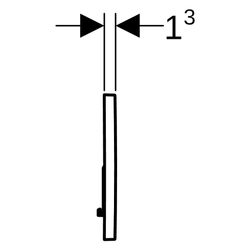 Geberit Betätigungsplatte Sigma01, 2-Mengen-Spülung, Kunststoff, Alpinweiß... GEBERIT-115770115 4025410035165 (Abb. 1)