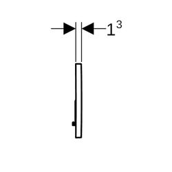 Geberit Sigma 01 Drückerplatte, 2-Mengen-Spülung Hochglanz verchromt, Mattverchromt... GEBERIT-115770KA5 4025410035271 (Abb. 1)