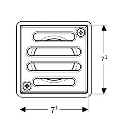 Geberit Rost verschraubbar 8x8cm, mit Rostträger... GEBERIT-154310001 4025416364443 (Abb. 1)