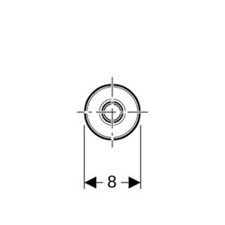 Geberit WC-Steuerung pneumatisch, 1-Mengen-Auslösung, gekontert, für Anstalten, Hoch... GEBERIT-115943211 4025416097785 (Abb. 1)
