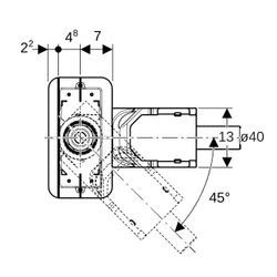 Geberit Rohbauset für Duschrinnen der Reihe CleanLine, für Estrichhöhe am Einlauf 65... GEBERIT-154152001 4025416364818 (Abb. 1)