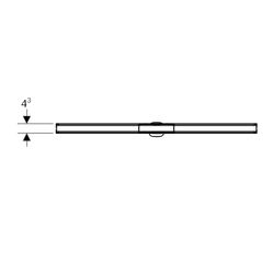 Geberit CleanLine 60 Duschrinne, Länge 30-90cm, Edelstahl elektropoliert, Edelstahl ... GEBERIT-154456KS1 4025416497356 (Abb. 1)