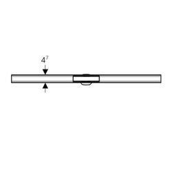 Geberit CleanLine 60 Duschrinne, für dünne Bodenbeläge Länge 30-130cm... GEBERIT-154459001 4025416383093 (Abb. 1)