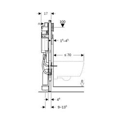 Geberit Duofix Element für Wand-WC 112cm, Trockenbau, Sigma Unterputzspülkasten 12cm... GEBERIT-111375005 4025416753100 (Abb. 1)
