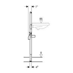 Geberit Duofix Element für Waschtisch 112cm, für Trockenbau, Standarmatur... GEBERIT-111430001 4025416441991 (Abb. 1)