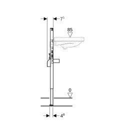 Geberit Duofix Element für Waschtisch 82-98cm, für Trockenbau, Standarmatur... GEBERIT-111485001 4025416847434 (Abb. 1)