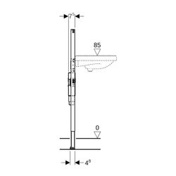 Geberit Duofix Element für Waschtisch 112cm für Trockenbau, Standarmatur, mit Unterp... GEBERIT-111480001 4025416667629 (Abb. 1)
