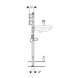 Geberit Duofix Element für Waschtisch 112-130cm, für Trockenbau, Wandarmatur Unterpu... GEBERIT-111493001 4025416726579 (Abb. 1)