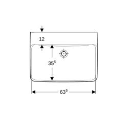 Geberit Renova Plan Waschtisch, Breite 65cm, Tiefe 48cm, ohne Hahnloch, ohne Überlau... GEBERIT-501643008 4025410858658 (Abb. 1)