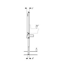Geberit Duofix Element für Ausgussbecken 130cm, für Trockenbau, Wandarmatur Aufputz... GEBERIT-111450001 4025416333128 (Abb. 1)