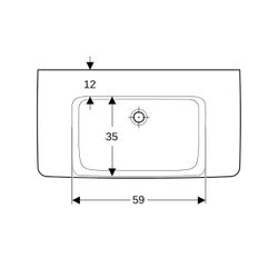 Geberit Renova Plan Waschtisch, Ablagefläche beidseitig, Breite 90cm, Tiefe 48cm, oh... GEBERIT-501705001 4025410868381 (Abb. 1)
