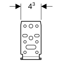 Geberit Systemwinkel Duofix, galvanisch verzinkt, Stahl, 111846001... GEBERIT-111846001 4025416846253 (Abb. 1)