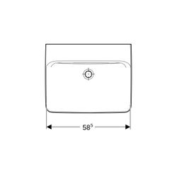 Geberit Renova Plan Aufsatzwaschtisch, Breite 60cm, Tiefe 48cm, ohne Hahnloch, ohne ... GEBERIT-501722001 4025410868824 (Abb. 1)