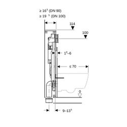 Geberit GIS Element für Wand-WC 114cm, Sigma Unterputzspülkasten 12cm... GEBERIT-461311005 4025416846192 (Abb. 1)