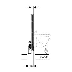 Geberit GIS Element für Bidet, universell... GEBERIT-461530001 4025416500902 (Abb. 1)