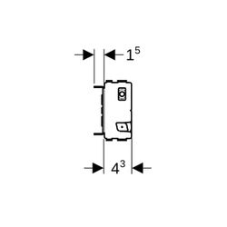 Geberit GIS Traverse für Wandarmatur Aufputz, 153mm, mit zwei Wasseranschlüssen... GEBERIT-461740001 4025416500919 (Abb. 1)