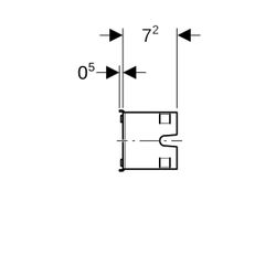 Geberit Montageplatte zu GIS Unterputz-Absperrventil 248mm... GEBERIT-461054001 4025416084150 (Abb. 1)