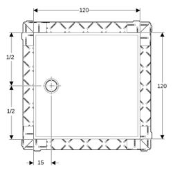 Geberit Setaplano Duschfläche quadratisch, 120x120cm... GEBERIT-154290111 4025416545521 (Abb. 1)