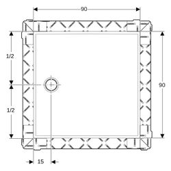 Geberit Setaplano Duschfläche quadratisch 90x90cm... GEBERIT-154270111 4025416545743 (Abb. 1)
