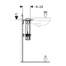 Geberit Kombifix Element für Waschtisch, Standarmatur... GEBERIT-457430001 4025416500858 (Abb. 1)