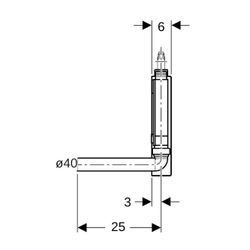 Geberit Aufputz-Geruchsverschluss für Geräte, mit Abdeckung Außendurchmesser 40mm, A... GEBERIT-152768111 4025416021711 (Abb. 1)