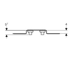 Geberit PushFit Anschlusswinkel 90 Grad vormontiert, 2-fach, schallgedämmt, d 16mm, ... GEBERIT-650290001 4025416957928 (Abb. 1)
