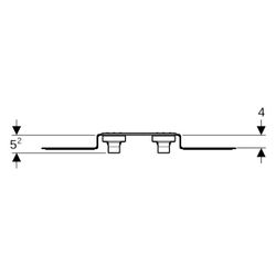 Geberit PushFit Anschlusswinkel 90 Grad vormontiert, zweifach, Ablaufrohrschelle, CW... GEBERIT-651298001 4025416719274 (Abb. 1)