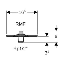 Geberit Set Anschluss gerade, mit Außengewinde MF 1/2", vormontiert, Trockenbau, RMF... GEBERIT-602295001 4025416119364 (Abb. 1)